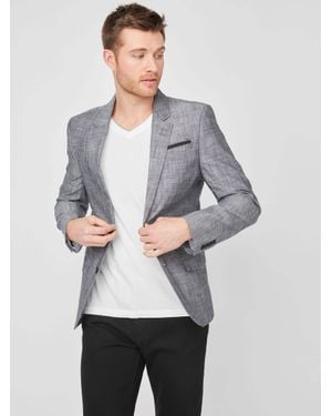 Guess Sanders Chambray Blazer - Gray
