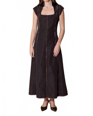 Alden Adair Freya Midi Dress - Black