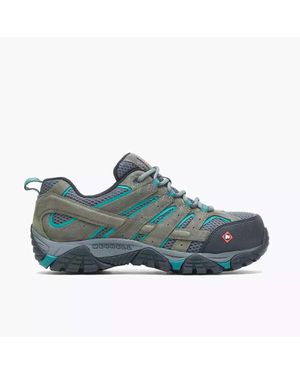 Merrell Moab Vertex Vent J11582 Pewter Comp Toe Work Shoes Rhs2499 - Blue