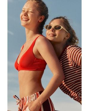 Varley Stasia Plunge Bikini Top - Orange