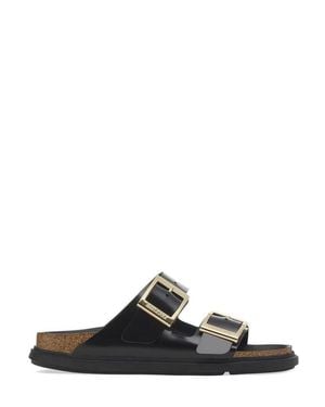 Birkenstock Arizona Db Shine Sandals With Adjustable Straps - Black