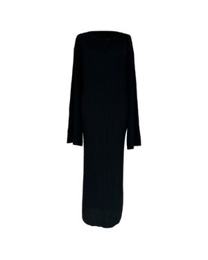 TOTEME Cable-Knit Maxi Dress - Black