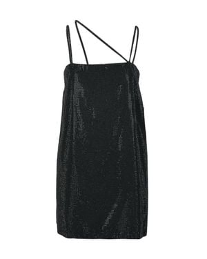 Dondup Short Dress Rhinestones Slit - Black