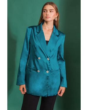TRUEDAMES Perfect For Me Blazer - Green