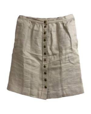 A.P.C. A. P.C. Button-Down Mini A-Line Skirt - Natural