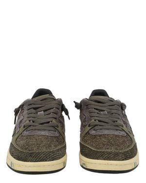 Premiata Textured Vintage Sole Sneakers - Gray