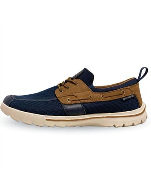 Skuze Stretch Fit Del Mari Boat Shoe - Blue