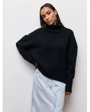 TRUEDAMES Fashion Solid Warm Thick Loose Sweater Elegant O-Neck Long Sleeve Knitted Pullover Top Autumn Tops Sweaters - Black