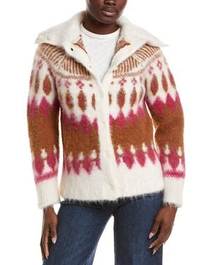 NAADAM Italian Luxe Fairisle Alpaca & Wool-Blend Cardigan - Red
