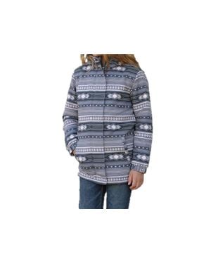 Cinch Aztec Printed Hooded Coat - Black