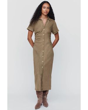 Pilcro Greer Denim Midi Shirtdress By - Natural