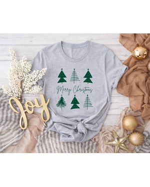 FOX & OWL APPAREL Merry Christmas Tree Tee - Metallic