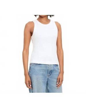 Michael Stars Gina Wide Binding Crop Top - Blue