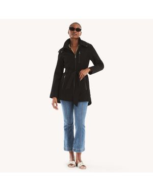 Nautica Belted Lightweight Coat - Black