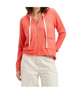 Zaket & Plover Boxy Zip Hoodie - Red