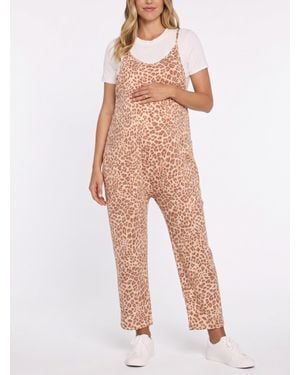 Motherhood Maternity Sleeveless Relaxed Fit Maternity Jumpsuit - White