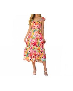 Thml Celina Floral Dress - Red