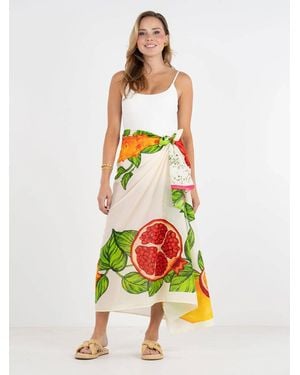 Emily Mccarthy Pareo Sarong Cover Up - White