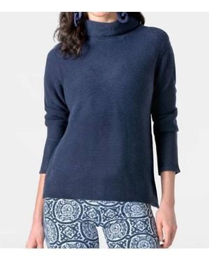Gretchen Scott Knit Knit Turtleneck Sweater - Blue