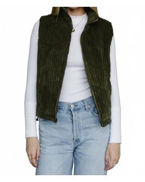Panache Apparel Christine Corduroy Vest - Green