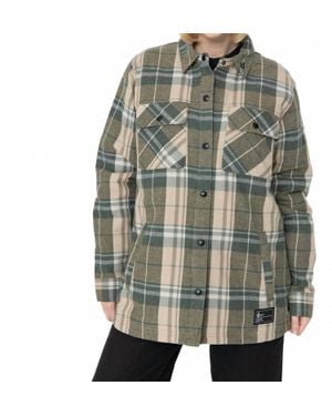 Volcom Ins Riding Flannel Snowboard Jacket - Gray