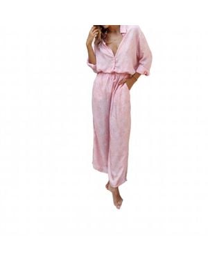 Les Neobourgeoises Neo Lisa Silk Pants - Pink