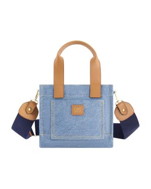C&C California Denim Small Tote Bag - Blue