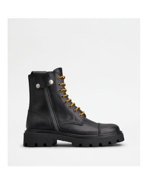 Tod's Combat Boots - Black