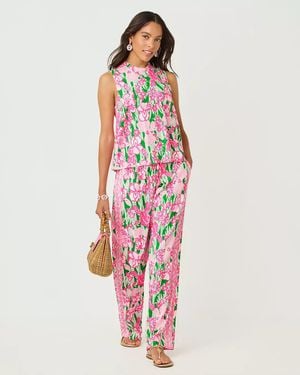 Lilly Pulitzer 32" Bal Harbour Palazzo Pant - Blue