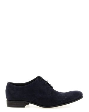 Julianne Rounded Toe Suede Lace Up Shoes - Blue