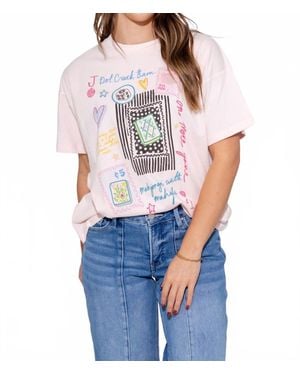 Poppy & Pine Mahjong Collage Tee Top - Blue