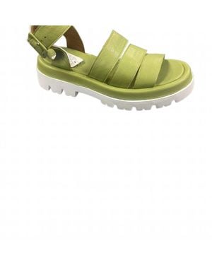 BUENO Justine Leather Sandal - Green