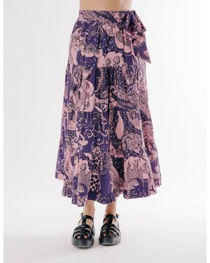 Love The Label Wanda Tiered Skirt - Purple
