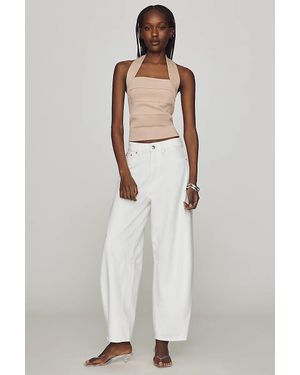 DL1961 Miro High-Rise Tapered Jeans - White