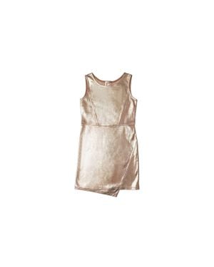 MIA Girl's Foiled Asymmetrical Dress - Black