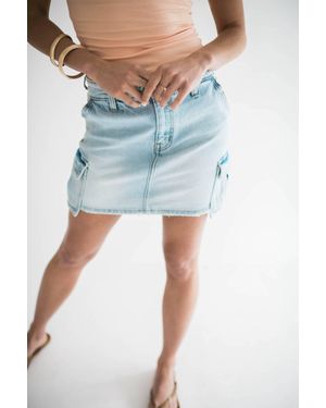 falcon park Cargo Mini Skirt - Blue
