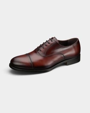Peter Huber Lucas Cap Toe Balmoral Oxford Shoes - Brown