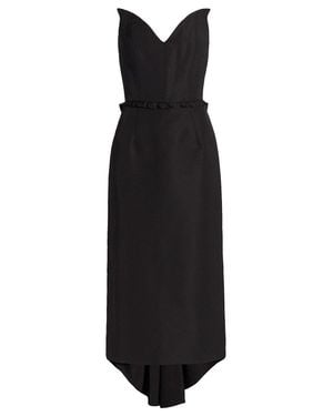 Markarian Lottie Silk Faille Strapless Dress - Black