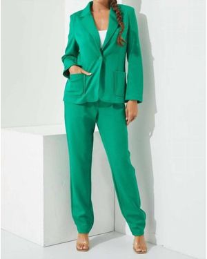 Riviera Knit Easy Jogger Set - Green