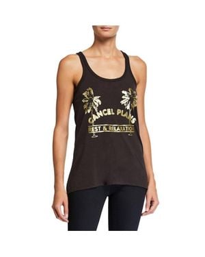 Chaser Brand Cancel Plans Tank Top - Black