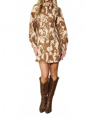 Alden Adair Harriet Long Sleeve Dress - Natural