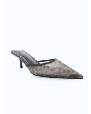 Billini Winton Mesh Pointed Mule Heel - Gray