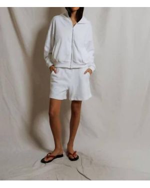 PERFECTWHITETEE Bari French Terry Sweat Shorts - Gray