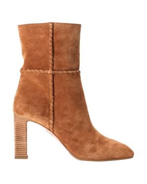 Aquazzura Indy 85 Whipstitched Ankle Boots - Brown