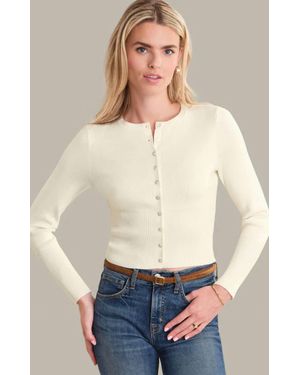 525 America Anne High Rib Waist Cardigan - Natural