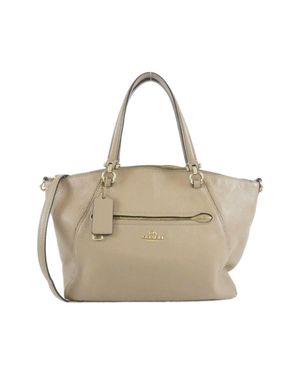 COACH Leather Shoulder Bag - Natural