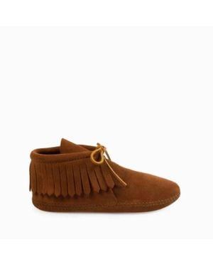 Minnetonka Classic Fringe Boot - Brown