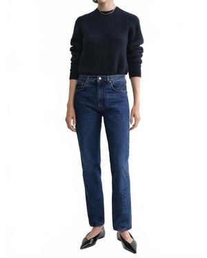 TOTEME Vintage Medium Rise Twisted Seam Pants - Blue