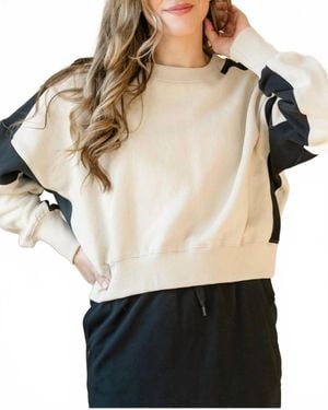Mono B Color Block Sweatshirt - Black