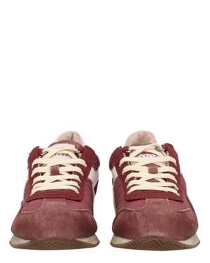 Diadora Equipe Vela Sw Suede Polyester Low-Top Sneakers - Red